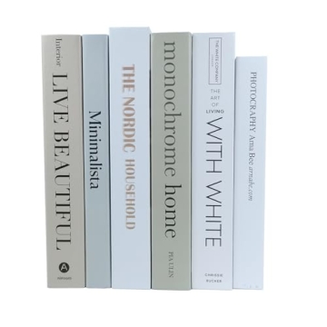 Elegant 6 PCS Faux Decorative Books for Home Decor