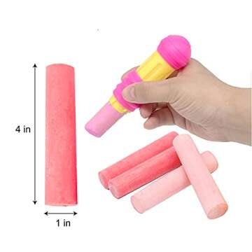 M2YL1DAO Jumbo Sidewalk Chalk Set for Kids, 24 Pcs
