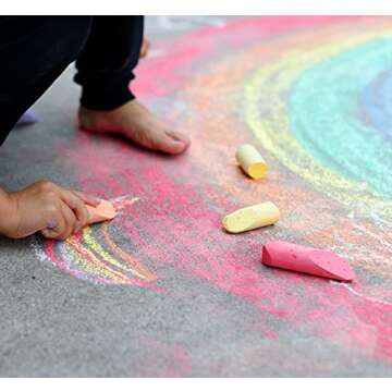 M2YL1DAO Jumbo Sidewalk Chalk Set for Kids, 24 Pcs