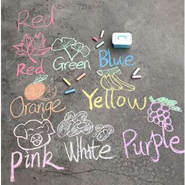 M2YL1DAO Jumbo Sidewalk Chalk Set for Kids, 24 Pcs