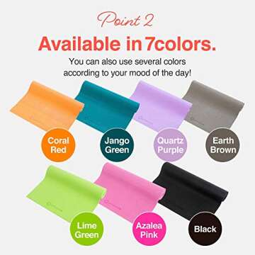 Primasole Yoga Mat with Carry Strap for Yoga Pilates Fitness and Floor Workout at Home and Gym Non-slip 9 colors