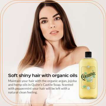 Quinn's Pure Castile Organic Liquid Soap, 32 ounce (Peppermint)