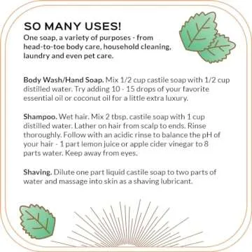 Quinn's Pure Castile Organic Liquid Soap, 32 ounce (Peppermint)