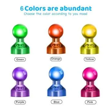 60 PCS Colorful Strong Magnetic Push Pin Magnets