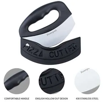 Suanyok Premium Pizza Cutter Super Sharp Rocker Slicer