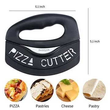 Suanyok Premium Pizza Cutter Super Sharp Rocker Slicer