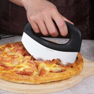Suanyok Premium Pizza Cutter Super Sharp Rocker Slicer