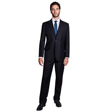 Zeratova Men's Slim Fit Italian Suit - Formal Wear Elegance