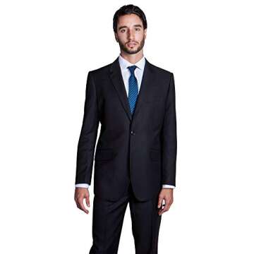 Zeratova Men's Slim Fit Italian Suit - Formal Wear Elegance