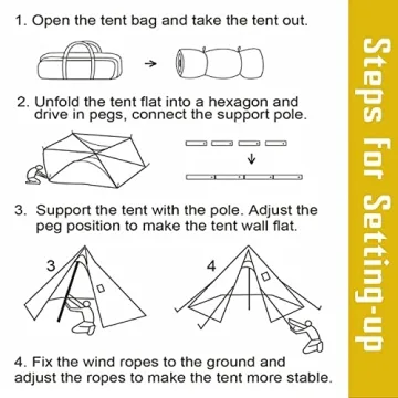 Fire Hiking Hot Tent - Lightweight Tipi with Stove Jack
