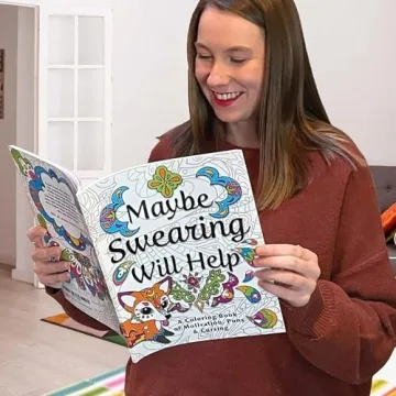 Maybe Swearing Will Help Adult Coloring Book Set for Relaxation