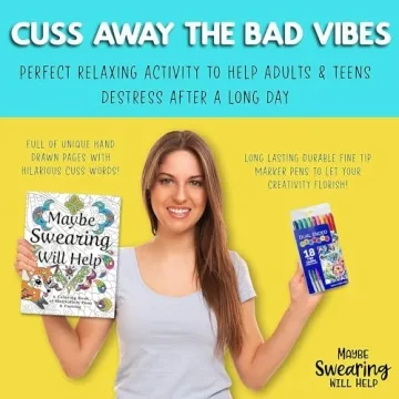 Maybe Swearing Will Help Adult Coloring Book Set for Relaxation