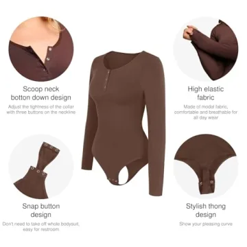 Popilush Tummy Control Bodysuit for All Body Types