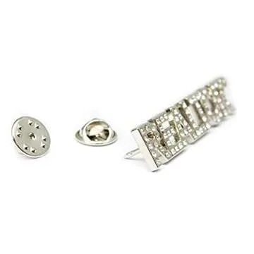 Stylish Crystal Lapel Pin for Realtors - Silver Accessory