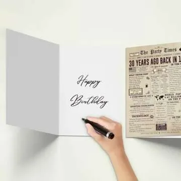 Vintage 30th Birthday Card for Men Women, Funny Gift