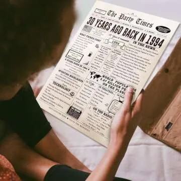 Vintage 30th Birthday Card for Men Women, Funny Gift