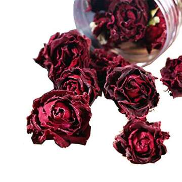 Dried Ink Red Rose Tea Yunnan Plateau Edible Roses Edible Flower Tea