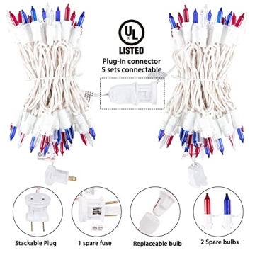 Patriotic Mini Lights for Independence Day & More