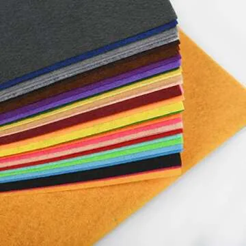 Simetufy 8 x 12 Inch Felt Sheets for Crafts, 40 Pcs DIY Craft Felt, 1 mm Thick Non-Woven Felt Squares, Stiff Felt Sheets for School Projects, Decoration, 40 Assorted Colors (20 x 30cm)