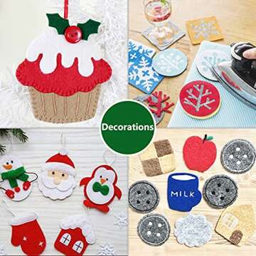 Simetufy 8 x 12 Inch Felt Sheets for Crafts, 40 Pcs DIY Craft Felt, 1 mm Thick Non-Woven Felt Squares, Stiff Felt Sheets for School Projects, Decoration, 40 Assorted Colors (20 x 30cm)