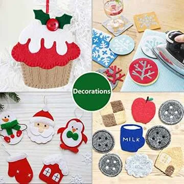 Simetufy 8 x 12 Inch Felt Sheets for Crafts, 40 Pcs DIY Craft Felt, 1 mm Thick Non-Woven Felt Squares, Stiff Felt Sheets for School Projects, Decoration, 40 Assorted Colors (20 x 30cm)