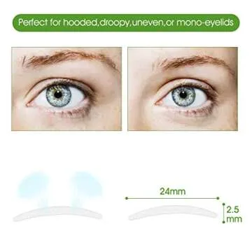 2Bags/656Pcs Invisible Slim Double Eyelid Tapes Lift Strips Stickers, One-sided Sticky, Instant Eyelids Lift, Suitable for Saggy, Hooded, Droopy, Uneven, Mono-eyelids