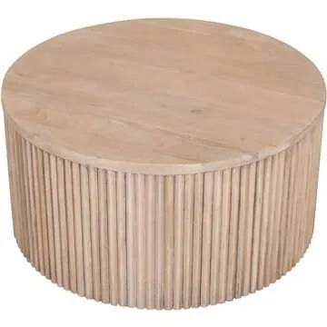 Meridian Furniture Oakhill Round Coffee Table for Living Space