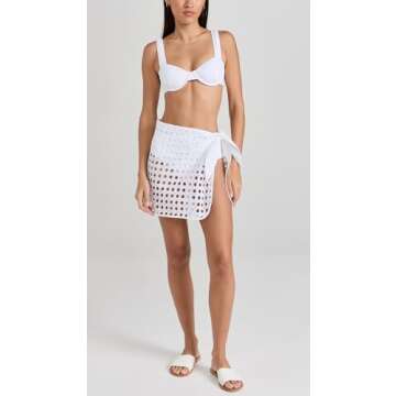 Solid & Striped Women's The Mini Wrap Pareo, Marshmallow, M-L