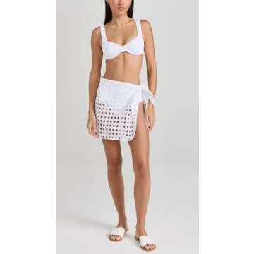 Solid & Striped Women's The Mini Wrap Pareo, Marshmallow, M-L