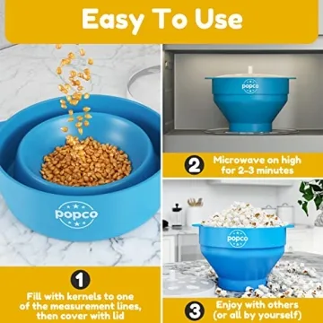 Delicious POPCO Silicone Microwave Popcorn Maker for Healthy Snacking