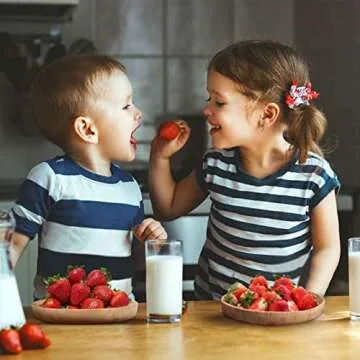 cluzelar Bamboo Plates 7.5Inch Round Bamboo Plates Reusable Dinner Plates Tableware Set of 3 Wooden Plates Lightweight Dishes Snack, Dessert, Unbreakable Classic Plates