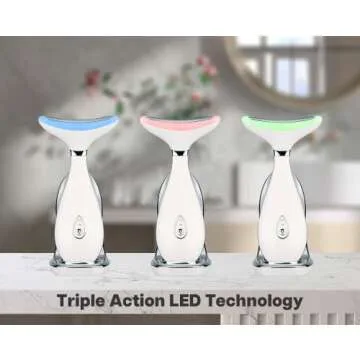 VRAIKO Lily Neck Face Massager with Triple Action LED