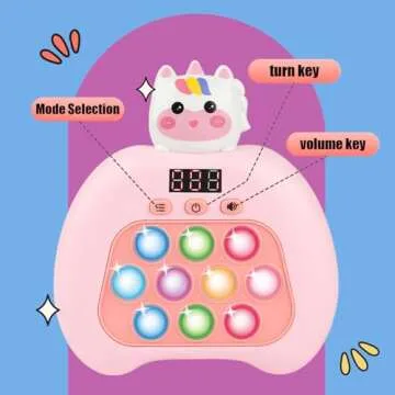 2 Pack Upgraded Fast Quick Game Pop Bubble Up Toys-Ideal Easter Basket Stuffers!Two-Player Online Battles Available,Handheld Games Perfect for Children Aged 6-12,Puzzle Game Sensory Toys（Whtie）