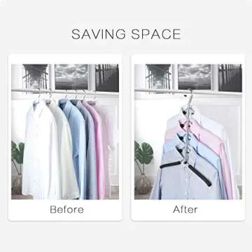 DOIOWN Blouse Tree Hangers Clothes Hangers Non Slip Space Saving Stainless Steel Shirt Hangers Sweater Hangers Coats Hangers Closet Organizer (4)