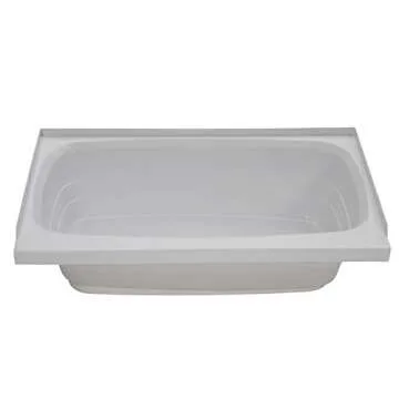 Upgrade Your RV Bathroom with the Lippert 24" x 40" White Bathtub - Scratch-Resistant and Durable