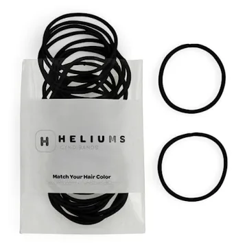 Heliums Thin Hair Elastics - Black 40 Count for No Damage Style