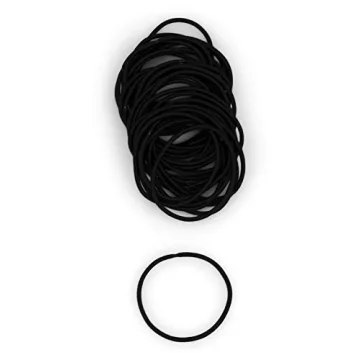 Black Thin Hair Elastics - 40 Count No Damage Hold
