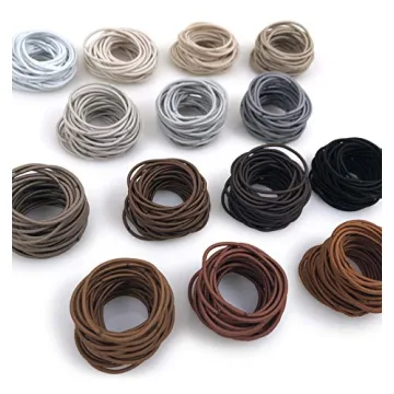Black Thin Hair Elastics - 40 Count No Damage Hold