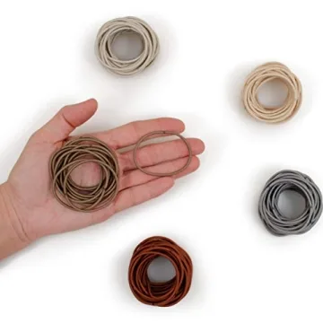 Black Thin Hair Elastics - 40 Count No Damage Hold