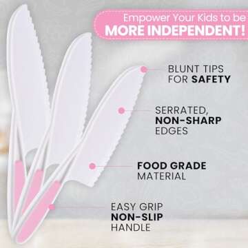 Zulay Kids Knife Set for Real Cooking & Baking Safety