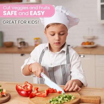 Zulay Kids Knife Set for Real Cooking & Baking Safety