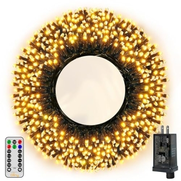 Ollny Christmas Lights, 500LED 164FT Long Christmas Tree Lights with 8 Modes Remote Timer IP44 Water...