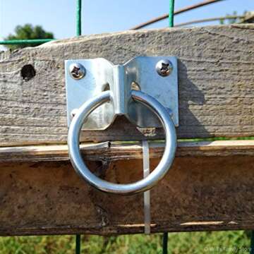 Will's Family Store 2 inch Cross Tie Rings Through Plate Zinc Plated Pack of 2