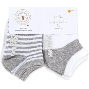 Burt's Bees Baby Organic Cotton Socks Non-Slip Grips