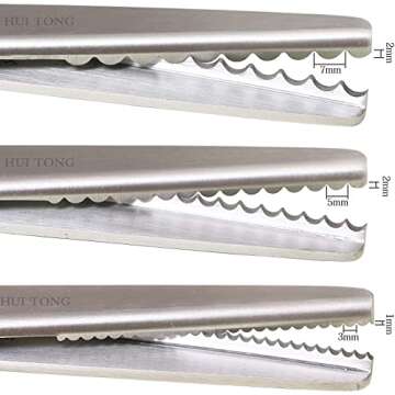 Hui Tong Strong & Sharpe Pinking Shears,Pinking Shears Scissors for Fabric, Serrated and Scalloped Scissors Fabric,3mm,5mm,7mm (Scalloped 7mm)