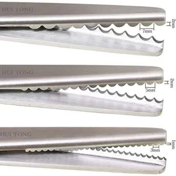 Hui Tong Strong & Sharpe Pinking Shears,Pinking Shears Scissors for Fabric, Serrated and Scalloped Scissors Fabric,3mm,5mm,7mm (Scalloped 7mm)