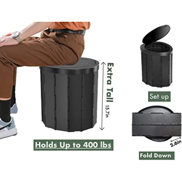 Portable Toilet Kit for Camping with Privacy Tent