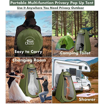 Portable Toilet Kit for Camping with Privacy Tent