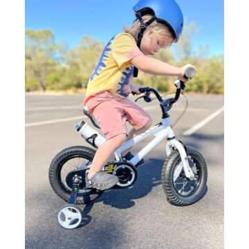 RoyalBaby Freestyle Toddlers Kids Bike 12 Inch Childrens Learning Bicycle with Training Wheels Boys ...