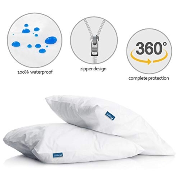 Moonsea Waterproof Pillow Protectors 4 Pack Comfort & Hygiene